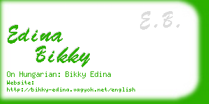 edina bikky business card